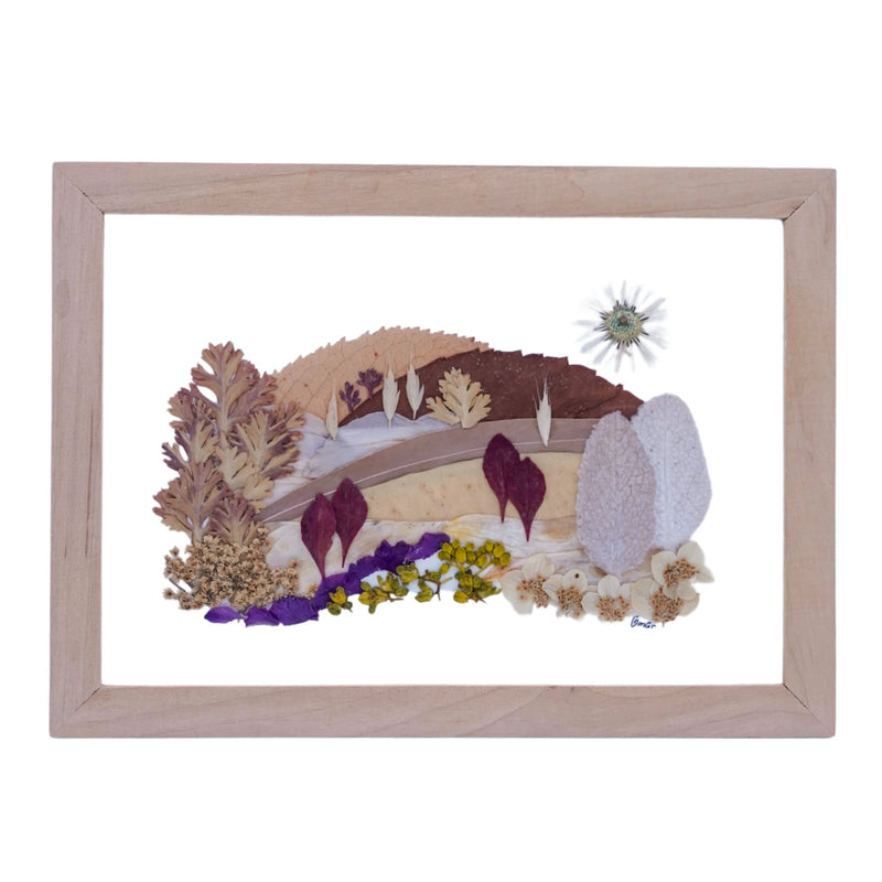 Yaprak Sanatı Peyzaj Tablo [13,5 cm x 18,5 cm]