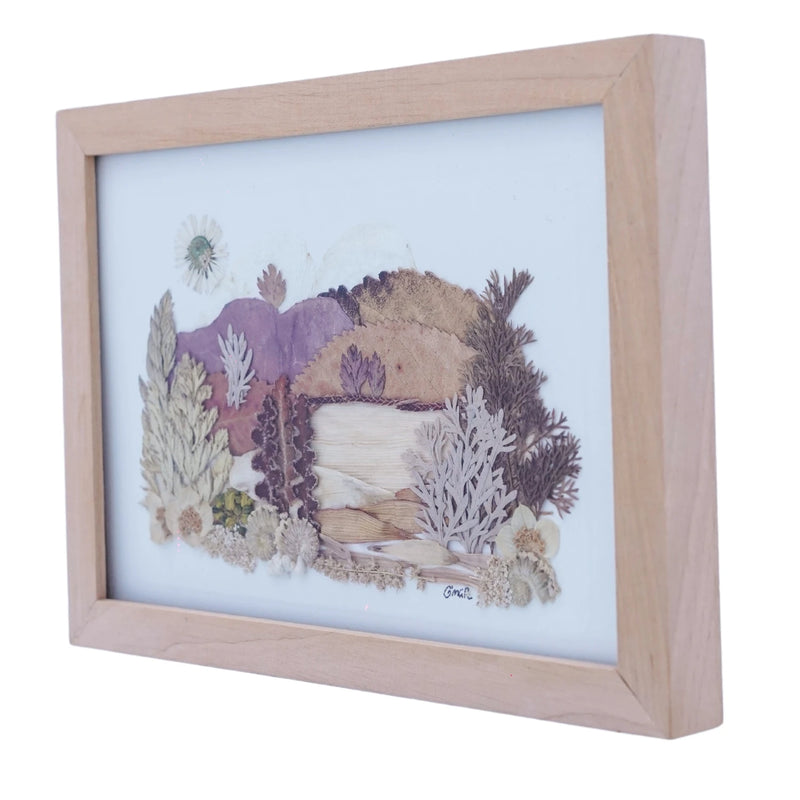 Yaprak Sanatı Peyzaj Tablo [13,5 cm x 18,5 cm]