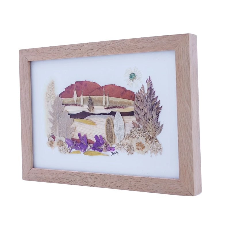 Yaprak Sanatı Peyzaj Tablo [13,5 cm x 18,5 cm]