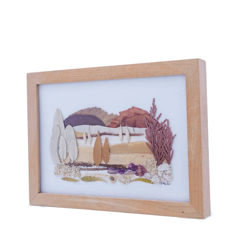 Yaprak Sanatı Peyzaj Tablo [13,5 cm x 18,5 cm]