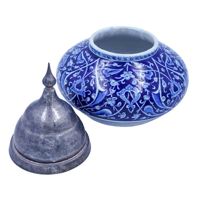 İznik Kapaklı Çini Kase [19 cm x 19 cm]