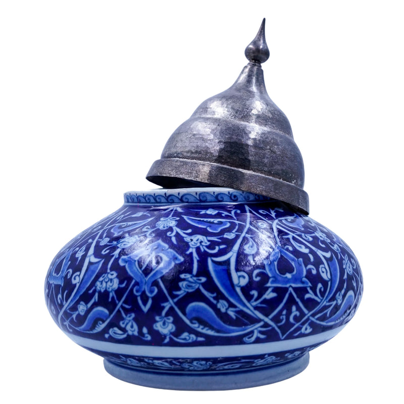 İznik Kapaklı Çini Kase [19 cm x 19 cm]