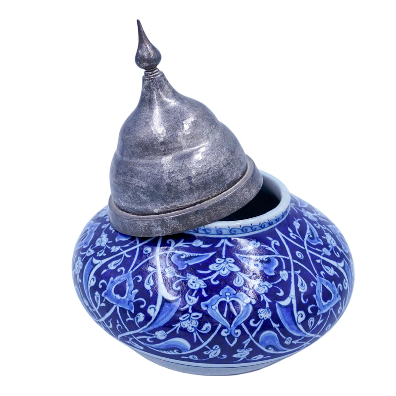 İznik Kapaklı Çini Kase [19 cm x 19 cm]