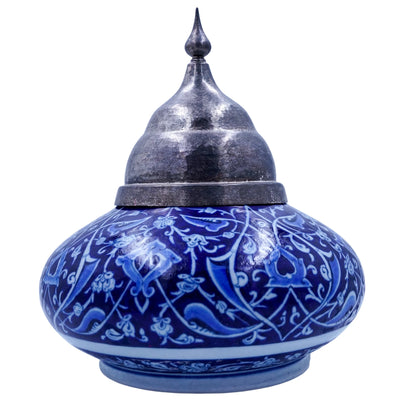 İznik Kapaklı Çini Kase [19 cm x 19 cm]