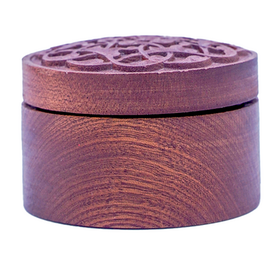 Wooden Accessory Box - with Rumi Motif [mahogany tree]