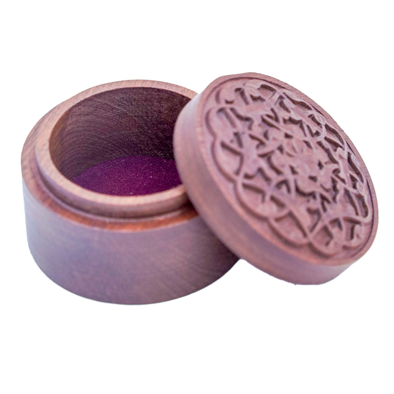 Wooden Accessory Box - with Rumi Motif [mahogany tree]