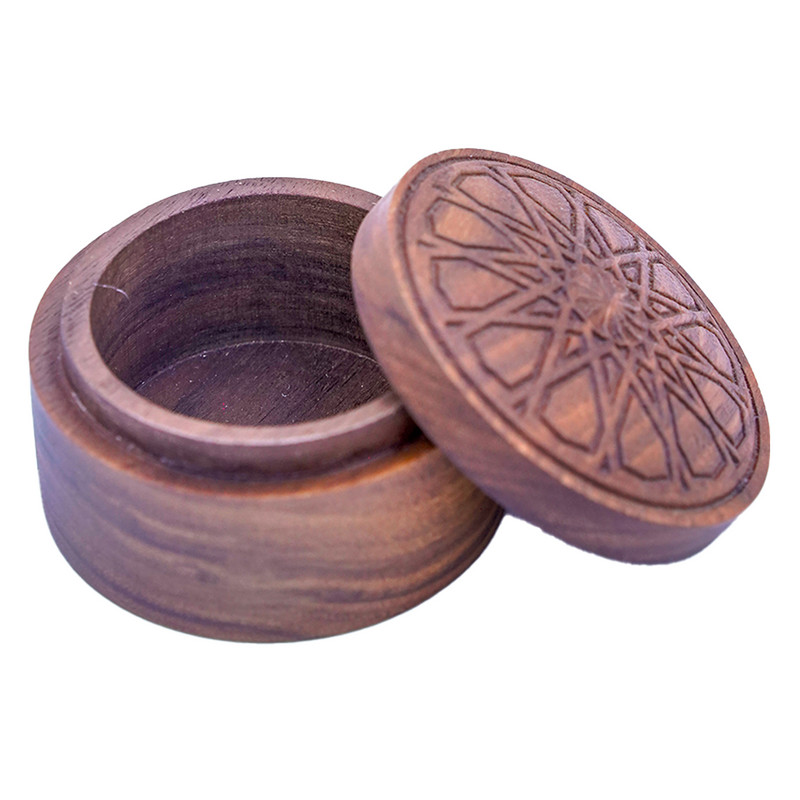 Wooden Accessory Box - With Geometric Motif [mahogany tree]