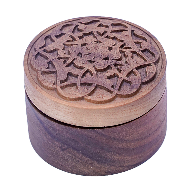 Wooden Accessory Box - Rumi Motif [Walnut Tree]