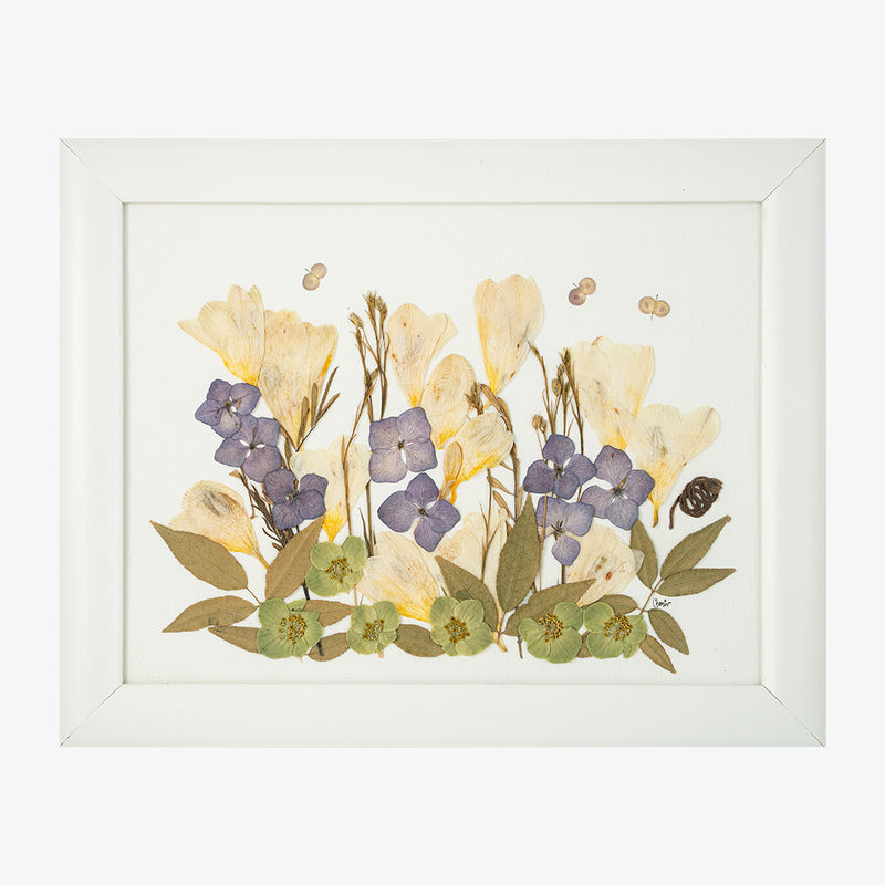 Riot Of Colors- Leaf Art Composition with Wooden Frame