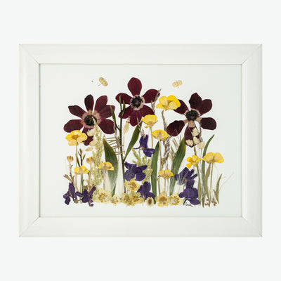 Riot Of Colors- Leaf Art Composition with Wooden Frame