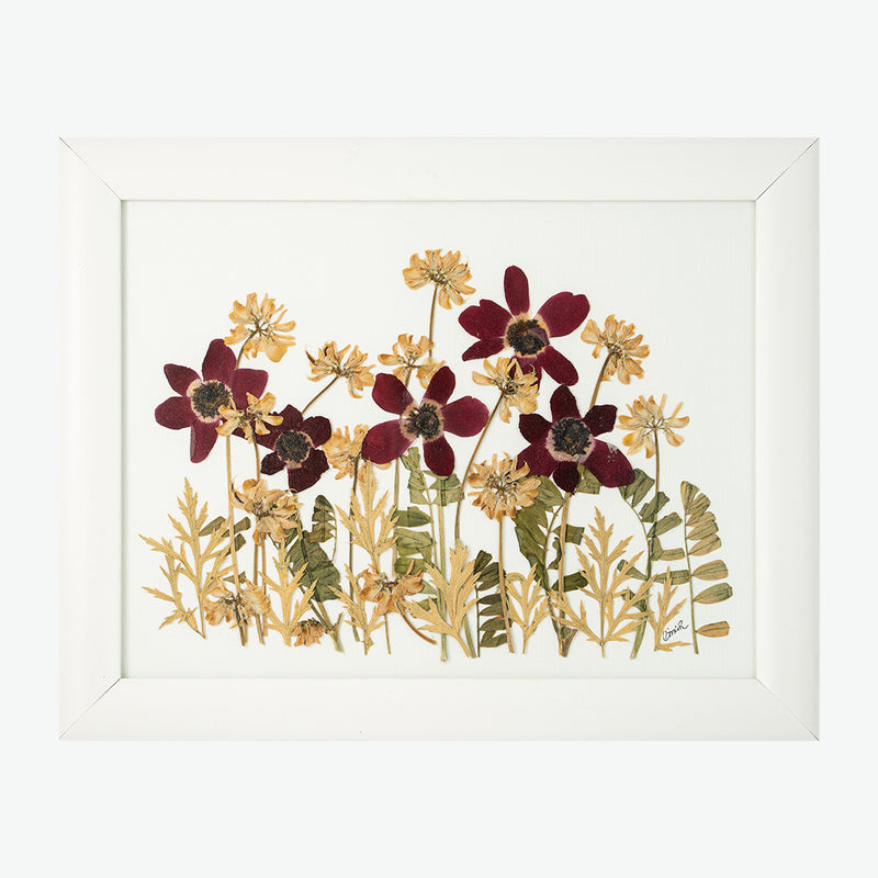 Riot Of Colors- Leaf Art Composition with Wooden Frame