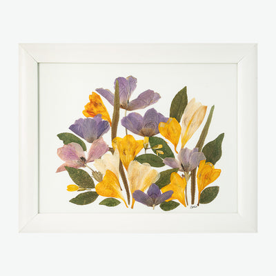 Riot Of Colors- Leaf Art Composition with Wooden Frame