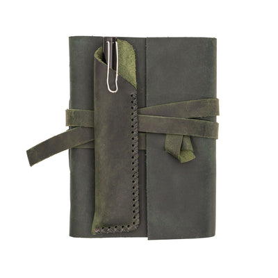 A6 Leather Notebook - Handmade, soft lid [14.8 cm x 10,5 cm]