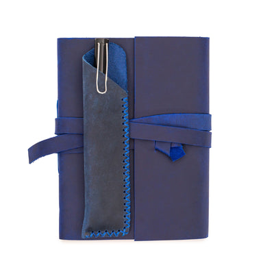 A6 Leather Notebook - Handmade, soft lid [14.8 cm x 10,5 cm]