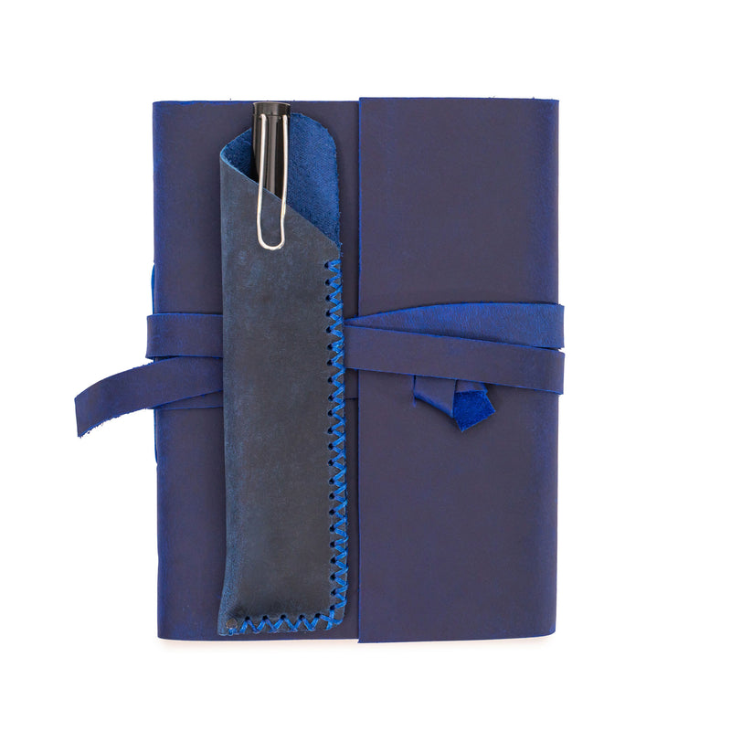 A6 Leather Notebook - Handmade, soft lid [14.8 cm x 10,5 cm]