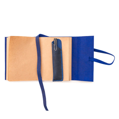 A6 Leather Notebook - Handmade, soft lid [14.8 cm x 10,5 cm]