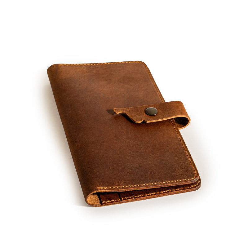 Hakiki Deri, Özel Tasarım El Yapımı Uzun Telefon Cüzdanı