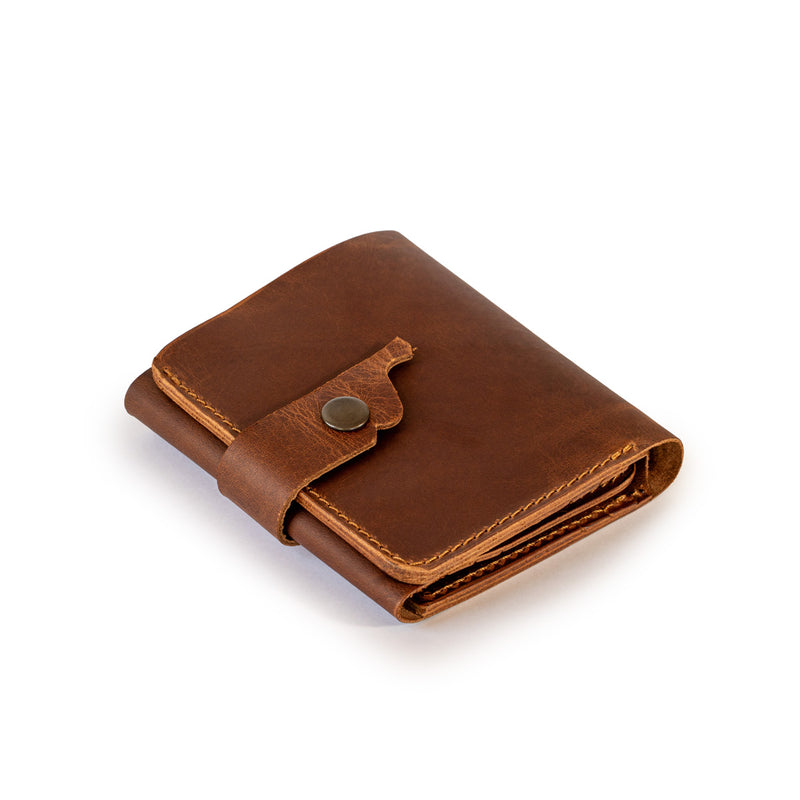 Hakiki Deri Özel Tasarım El Yapımı Trifold Cüzdan