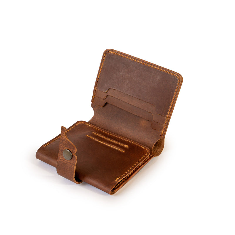 Hakiki Deri Özel Tasarım El Yapımı Trifold Cüzdan