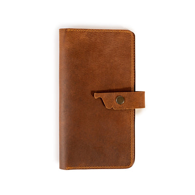 Hakiki Deri, Özel Tasarım El Yapımı Uzun Telefon Cüzdanı