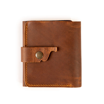 Hakiki Deri Özel Tasarım El Yapımı Trifold Cüzdan