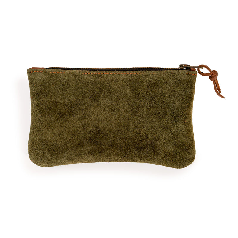 Hakiki Süet Deri El Yapımı Kalemlik-Koyu Yeşil