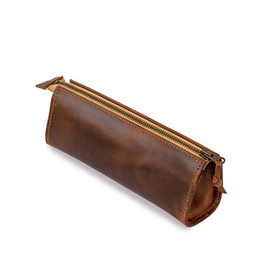 Hakiki Deri El Yapımı Körüklü Kalemlik