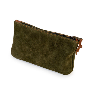 Hakiki Süet Deri El Yapımı Kalemlik-Koyu Yeşil