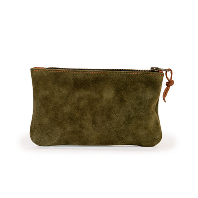 Hakiki Süet Deri El Yapımı Kalemlik-Koyu Yeşil