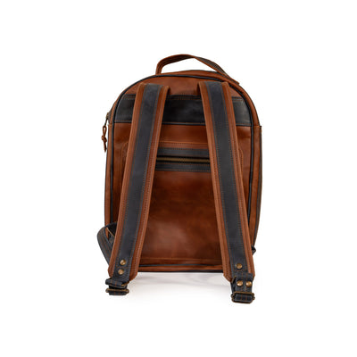 Çift Renkli Deri Sırt Çantası,%100 El Yapımı, Deri Erkek Sırt Çantası