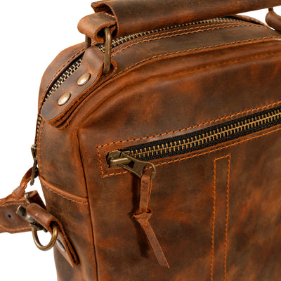 Hakiki Deri Erkek El Çantası, %100 El Yapımı