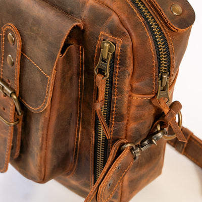 Hakiki Deri Erkek El Çantası, %100 El Yapımı