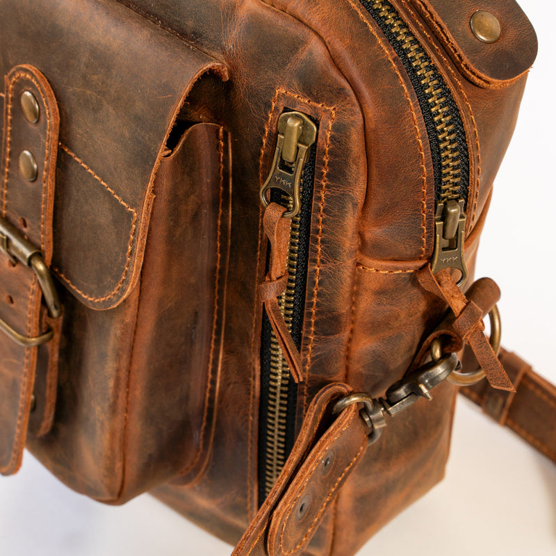 Hakiki Deri Erkek El Çantası, %100 El Yapımı