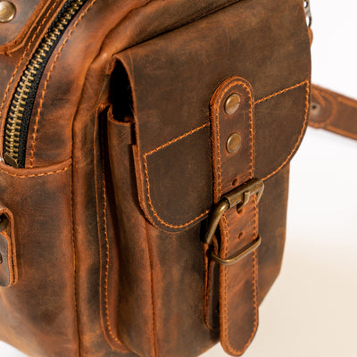 Hakiki Deri Erkek El Çantası, %100 El Yapımı