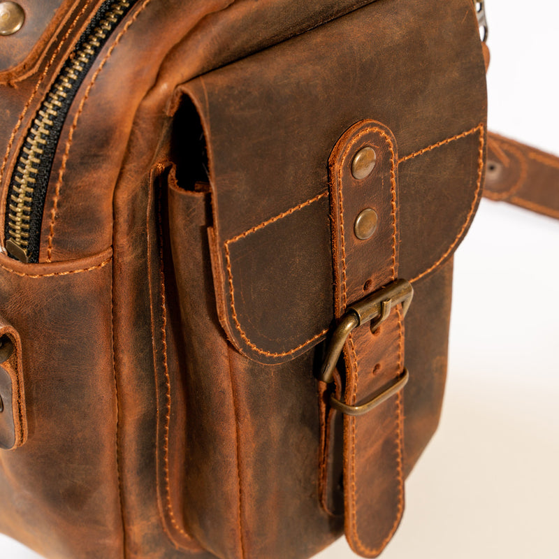 Hakiki Deri Erkek El Çantası, %100 El Yapımı