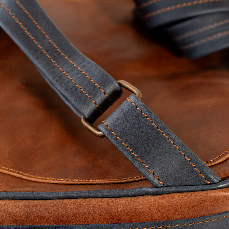 Çift Renkli Deri Sırt Çantası,%100 El Yapımı, Deri Erkek Sırt Çantası