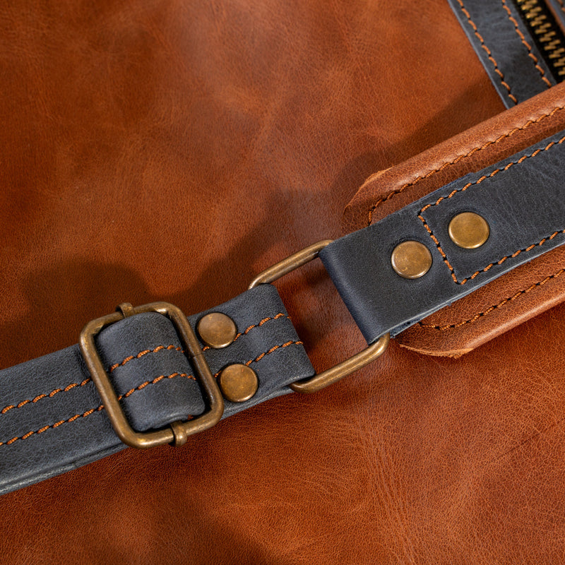 Çift Renkli Deri Sırt Çantası,%100 El Yapımı, Deri Erkek Sırt Çantası