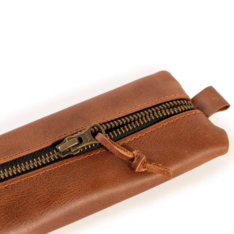 Hakiki Deri El Yapımı Minimal Kalemlik