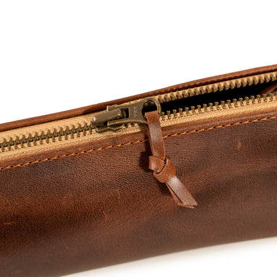 Hakiki Deri El Yapımı Körüklü Kalemlik