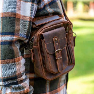 Hakiki Deri Erkek El Çantası, %100 El Yapımı