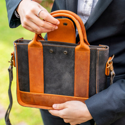 Hakiki Deri Unisex Sırt Çantası, %100 El Yapımı, Deri El Çantası