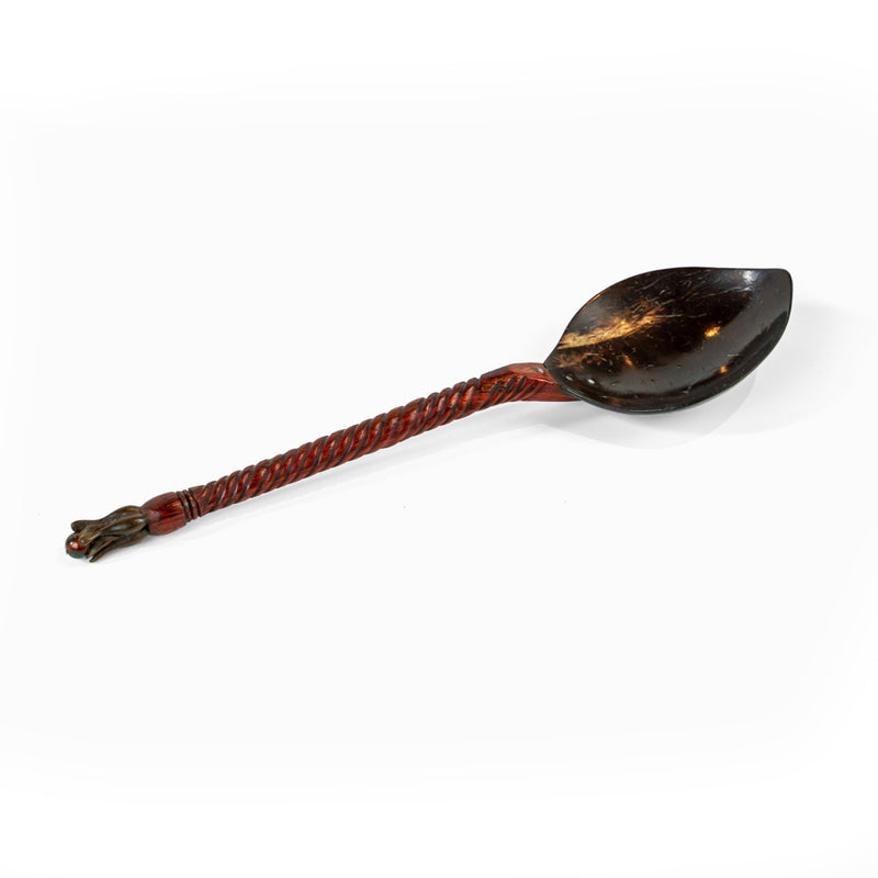 Ottoman Horn Spoon with Ebony Handle - Helix Pattern