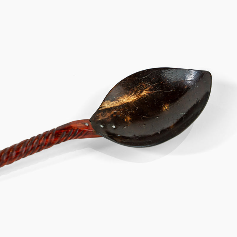 Ottoman Horn Spoon with Ebony Handle - Helix Pattern