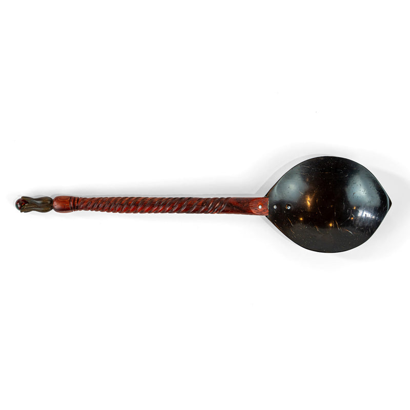 Ottoman Horn Spoon with Ebony Handle - Helix Pattern