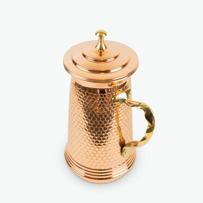 Handmade Copper Pitcher with Lid