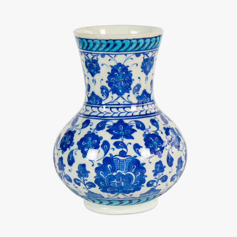 Iznik Ceramic Vase - Baba Nakkas Style [6.29" x 8.26"]