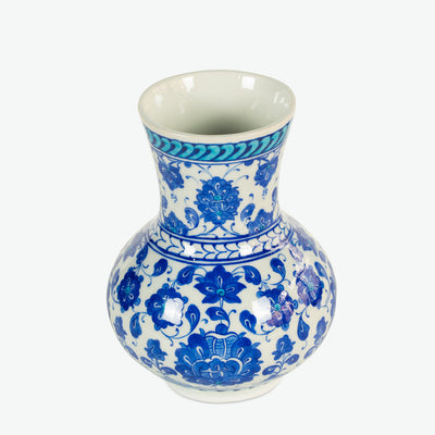 Iznik Ceramic Vase - Baba Nakkas Style [6.29" x 8.26"]