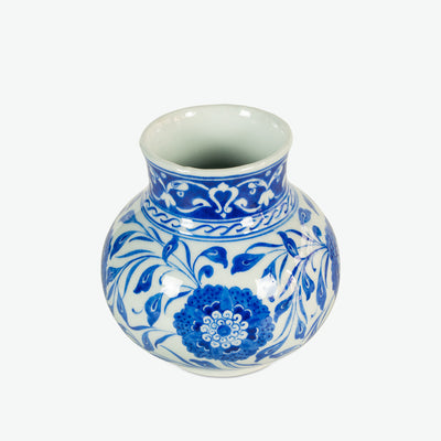 Iznik Ceramic Vase - Baba Nakkas Style [6.88" x 7.67"]