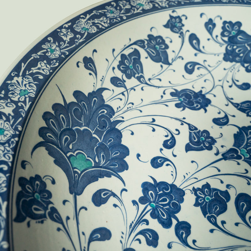 16th Century Iznik Ceramic Plate - Baba Nakkas Style [14.17"]