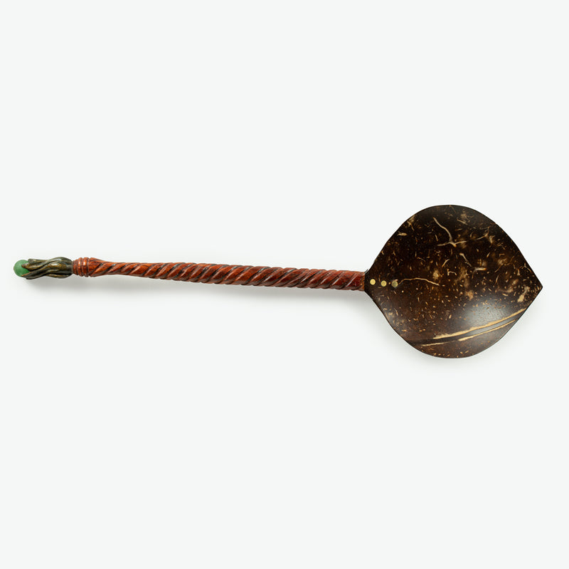 Ottoman Horn Spoon with Ebony Handle - Helix Pattern